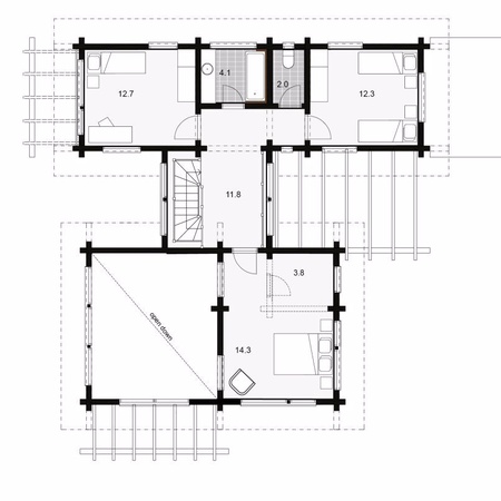 Gladiolus дүнзэн байшингийн загвар