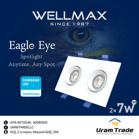 WELLMAX - EAGLE EYE нүдэн гэрэл 2*7w