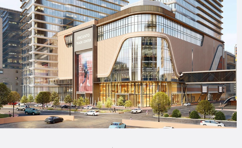 "ENCANTO TRADE CENTER" 2024 Чулуун фасад, шилэн фасад, хөнгөн цагаан хавтан ажлын гүйцэтгэл